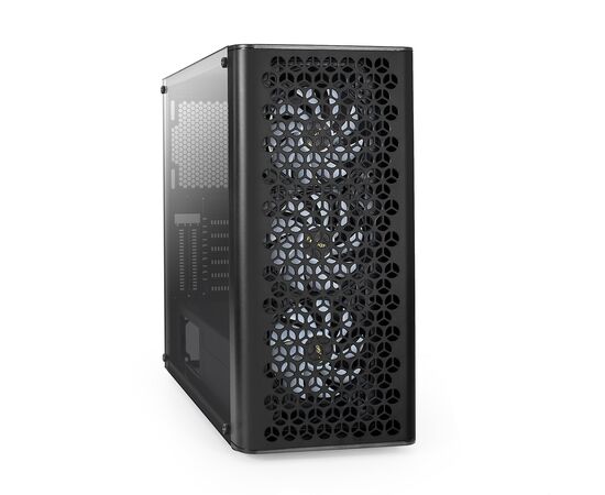  Корпус ExeGate EVO-9202 EX294965RUS Miditower (ATX, без БП, с окном, 1*USB+1*USB3.0, аудио, 3 вент. 12см с RGB подсветкой) 
