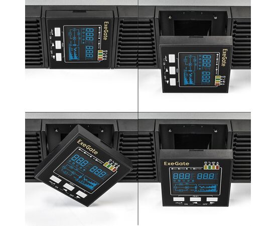  ИБП On-line ExeGate PowerExpert ULS-3000.LCD.AVR.1SH.2C13.USB.RS232.SNMP.2U 